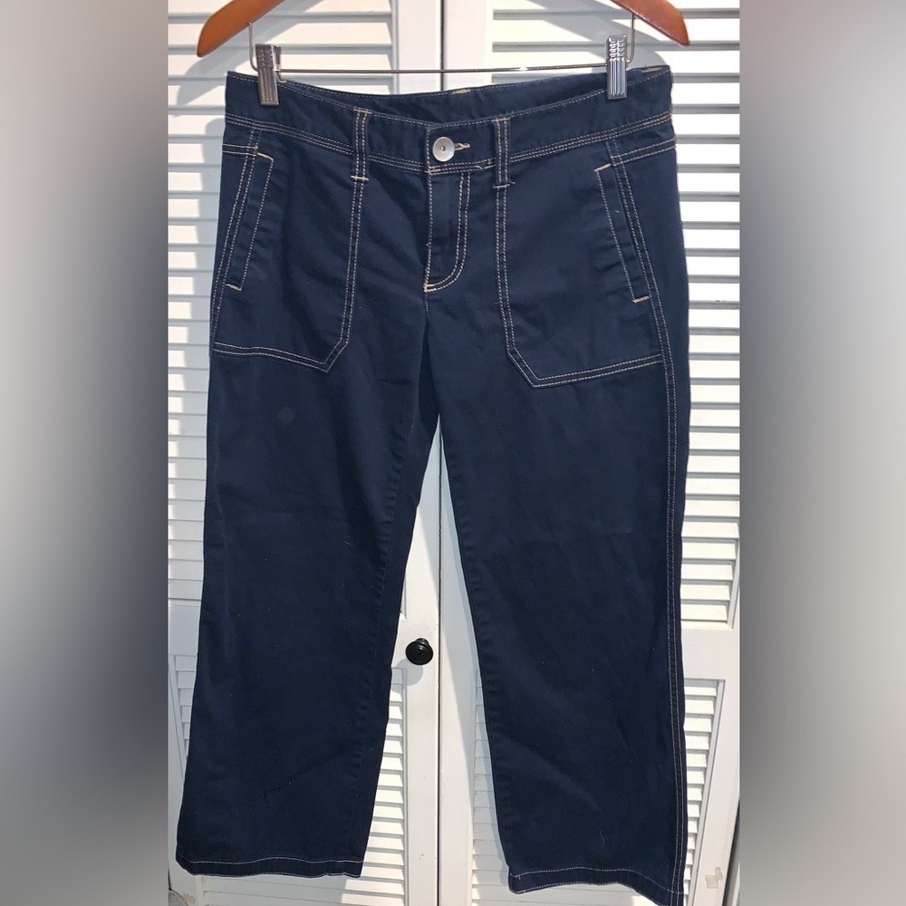 United Colors of Benetton Cargo Jeans Indigo women's size 12 dark wash